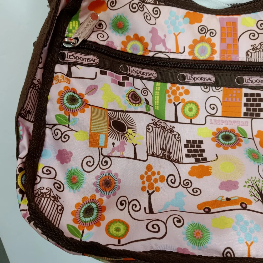 LeSportsac Poodle Park Classic Hobo Purse Shoulder Bag